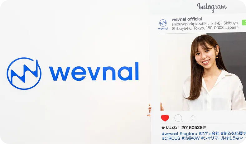 株式会社wevnal従業員数： 60名（2019年6月時点）